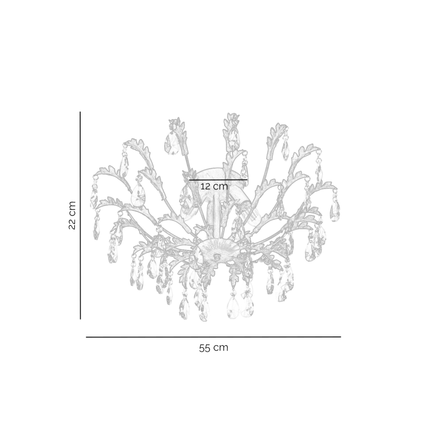 ONLI - Stropna svjetiljka TERESA 3xE14/6W/230V brončana
