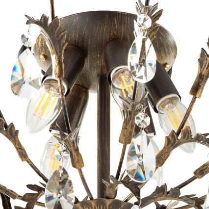 ONLI - Stropna svjetiljka TERESA 5xE14/6W/230V brončana