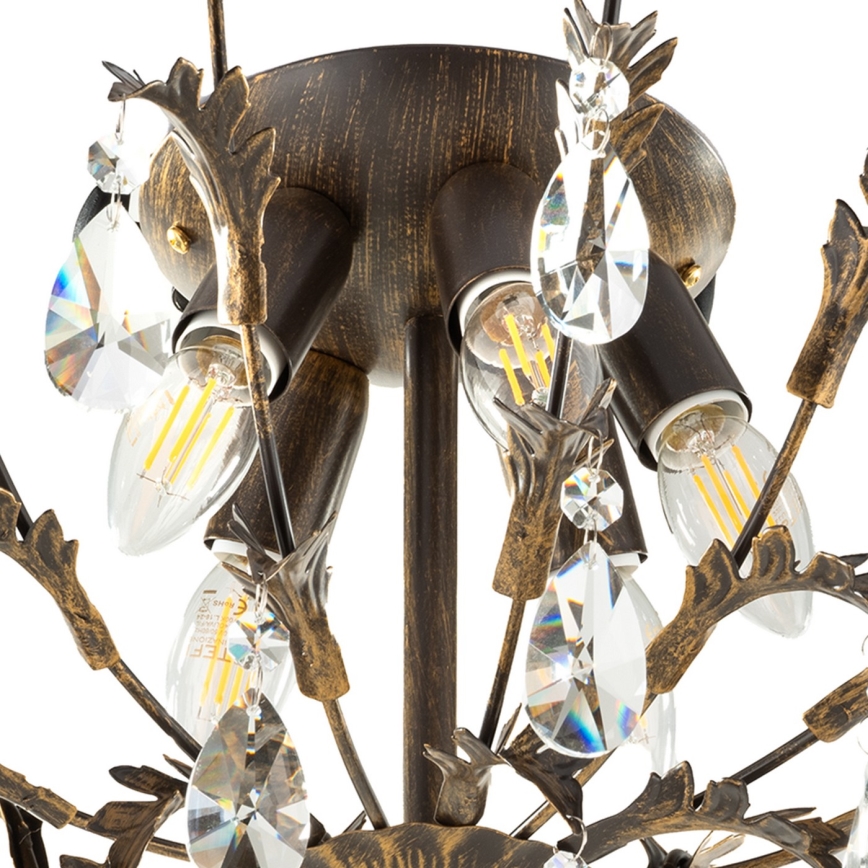 ONLI - Stropna svjetiljka TERESA 5xE14/6W/230V brončana