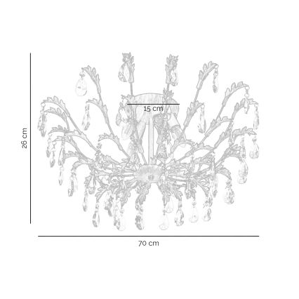 ONLI - Stropna svjetiljka TERESA 5xE14/6W/230V brončana