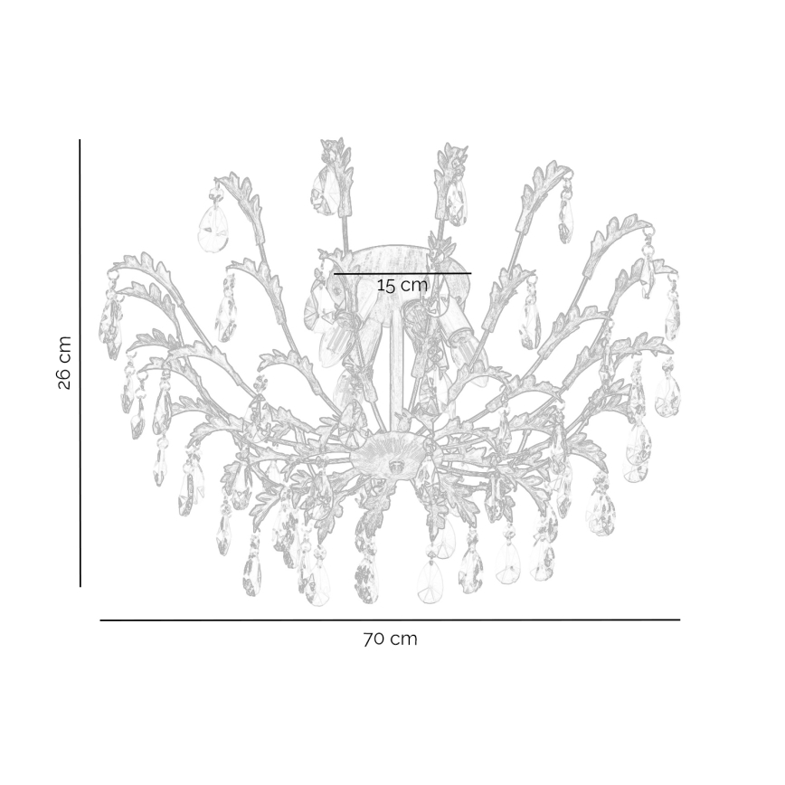 ONLI - Stropna svjetiljka TERESA 5xE14/6W/230V brončana