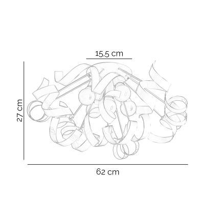 ONLI - Stropna svjetiljka ZOE 5xE14/6W/230V bijela