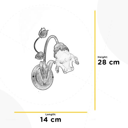 ONLI - Zidna svjetiljka ARIANNA 1xE14/6W/230V