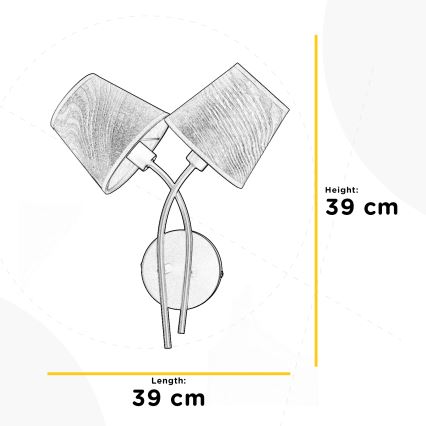 ONLI - Zidna svjetiljka ASIA 2xE14/6W/230V