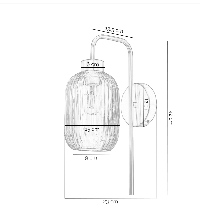 ONLI - Zidna svjetiljka DOROTY 1xE27/15W/230V mesing