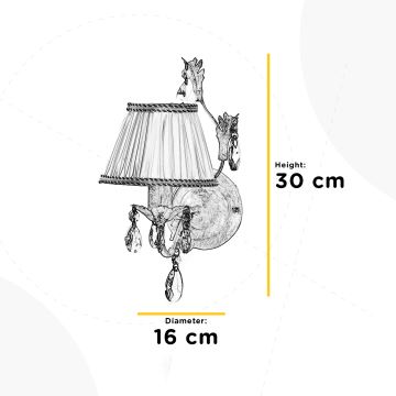 ONLI - Zidna svjetiljka KAREN 1xE14/6W/230V bijela