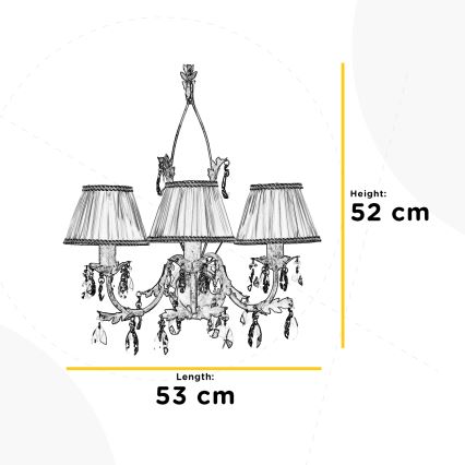 ONLI - Zidna svjetiljka KAREN 3xE14/6W/230V brončana