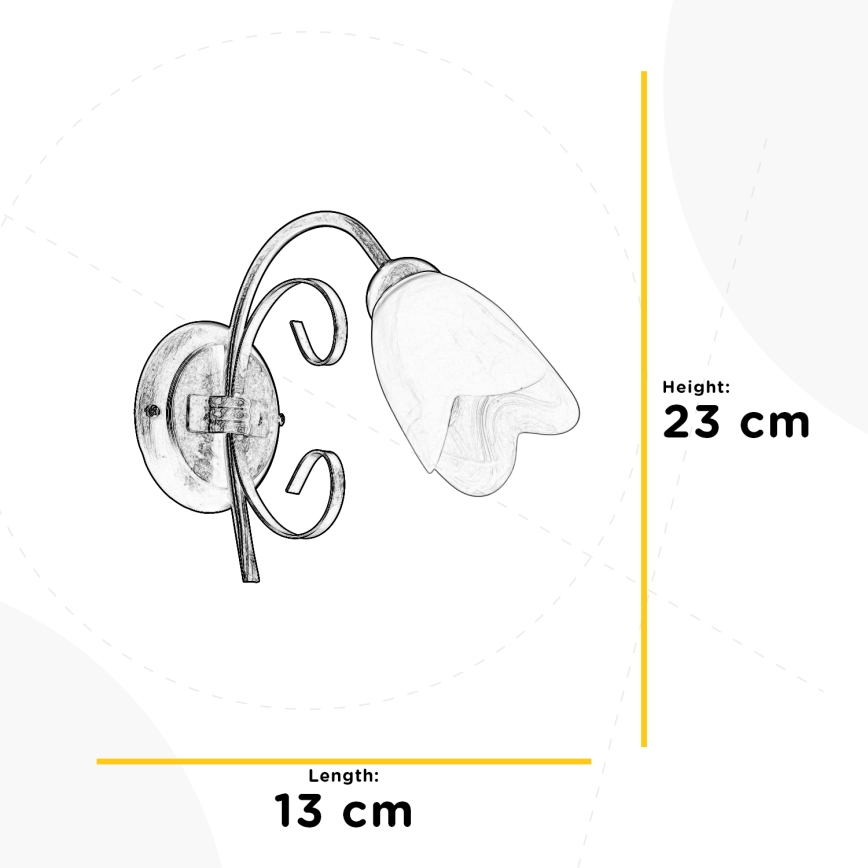 ONLI - Zidna svjetiljka ODINO 1xE14/6W/230V