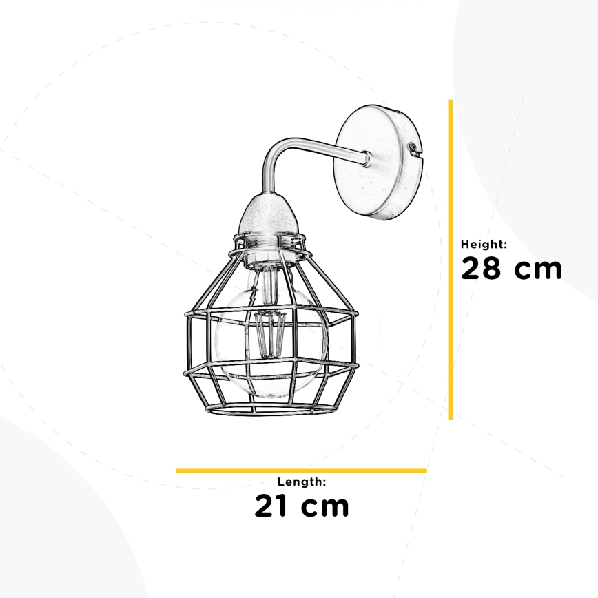 ONLI - Zidna svjetiljka SPIDER 1xE27/15W/230V crna