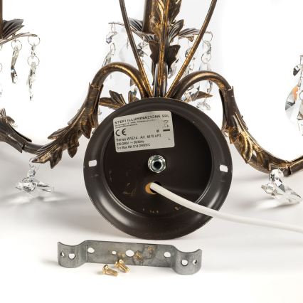 ONLI - Zidna svjetiljka TERESA 3xE14/6W/230V brončana