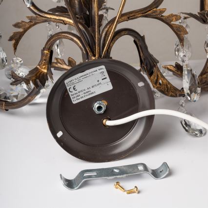 ONLI - Zidna svjetiljka TERESA 5xE14/6W/230V brončana