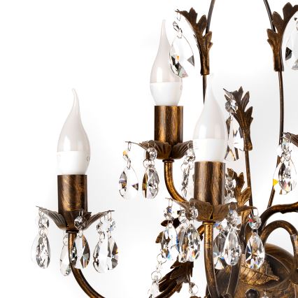 ONLI - Zidna svjetiljka TERESA 5xE14/6W/230V brončana