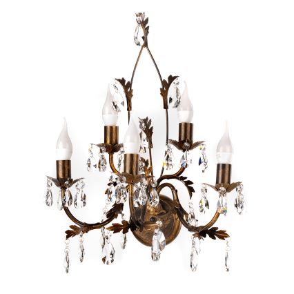 ONLI - Zidna svjetiljka TERESA 5xE14/6W/230V brončana