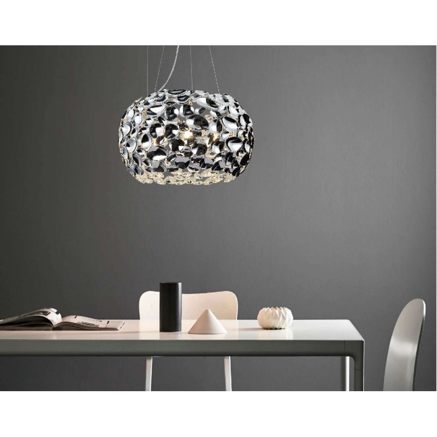 Open Design OR80162 - Luster na sajli CARERA 6xG9/7W/230V Ø 55 cm sjajni krom