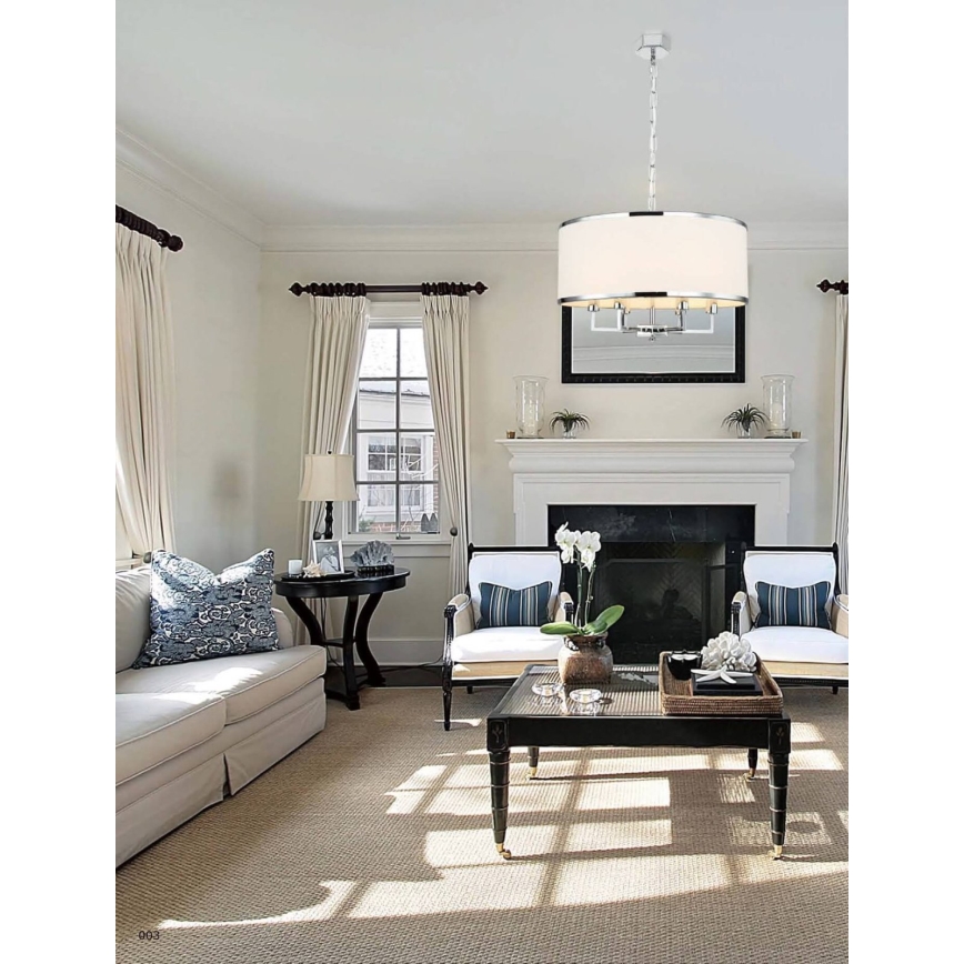 Open Design OR80216 - Luster na lancu CASA 6xE14/15W/230V krem/sjajni krom