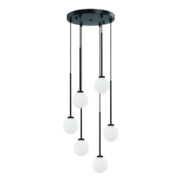 Open Design OR80636 - Crni luster na sajli OTA 6xG9/8W/230V