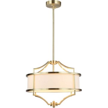 Open Design OR80926 - Luster na šipci STESSO 4xE27/15W/230V Ø 42 cm mesing/bijela