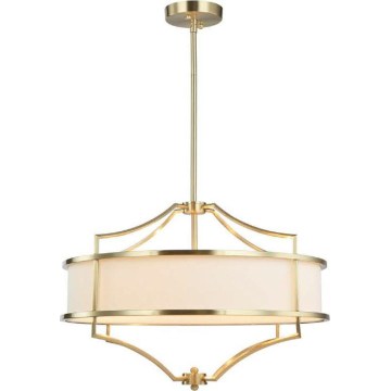 Open Design OR80933 - Luster na šipci STESSO 4xE27/15W/230V Ø 55 cm mesing/bijela