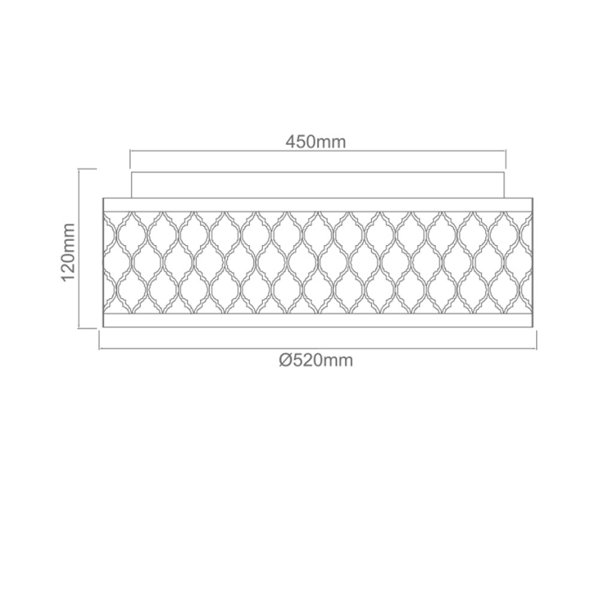 Open Design OR81008 - Stropna svjetiljka CAVALLI 3xE27/15W/230V Ø 52 cm sjajni krom