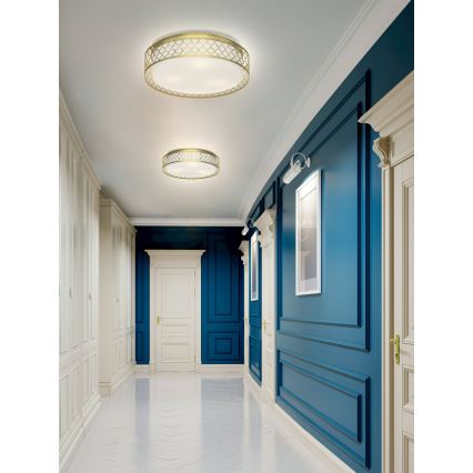 Open Design OR81015 - Stropna svjetiljka CAVALLI 3xE27/15W/230V Ø 52 cm mesing