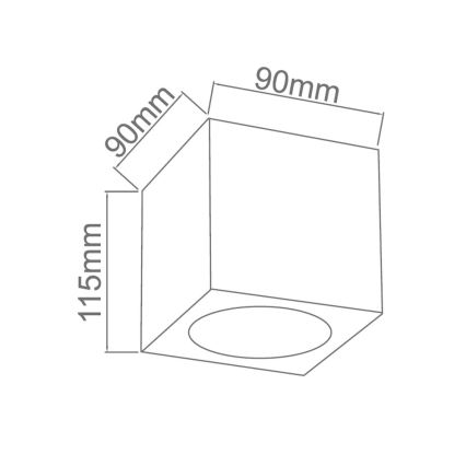 Open Design OR81046 - Reflektor CUBO 1xG9/8W/230V crna/sjajni krom