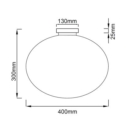 Open Design OR81169 - Stropna svjetiljka PALLA 1xE27/12W/230V Ø 40 cm sjajni krom