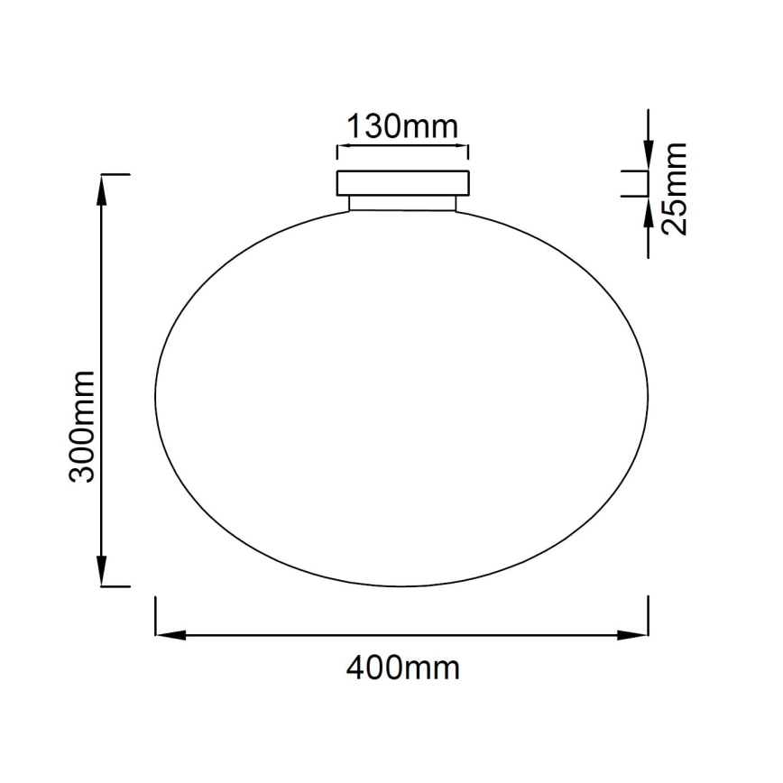 Open Design OR81169 - Stropna svjetiljka PALLA 1xE27/12W/230V Ø 40 cm sjajni krom