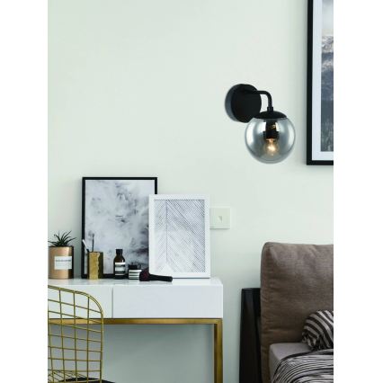 Open Design OR81411 - Zidna lampa BAO 1xE27/8W/230V crna/dimna siva