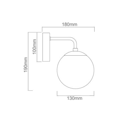 Open Design OR81411 - Zidna lampa BAO 1xE27/8W/230V crna/dimna siva