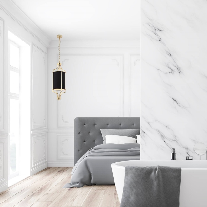 Open Design OR84108 - Luster na lancu LUNGA 1xE27/15W/230V zlatna/crna