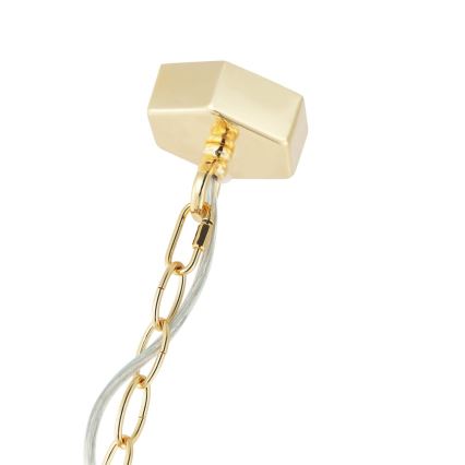 Open Design OR84108 - Luster na lancu LUNGA 1xE27/15W/230V zlatna/crna