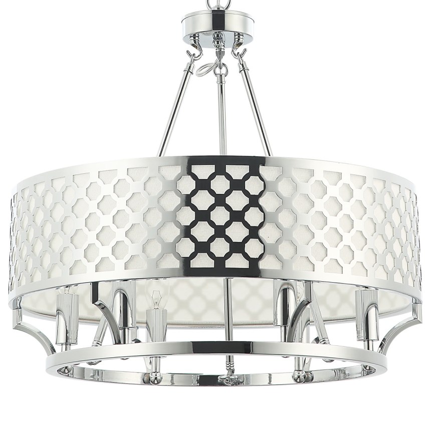 Open Design OR84375 - Luster na lancu VERNO 6xE14/12W/230V polirani krom