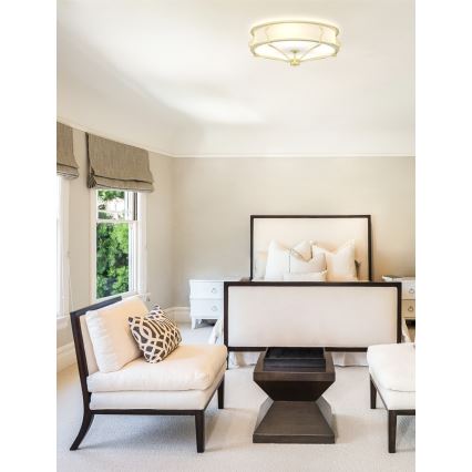 Open Design OR84436 - Stropno svjetlo STESSO 4xE27/12W/230V promjer 65 cm mesing/bijela