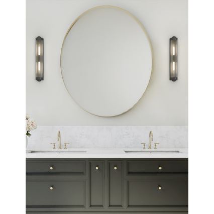 Open Design OR84498 - Kupaonska zidna svjetiljka FUMI 2xG9/8W/230V IP44 crna