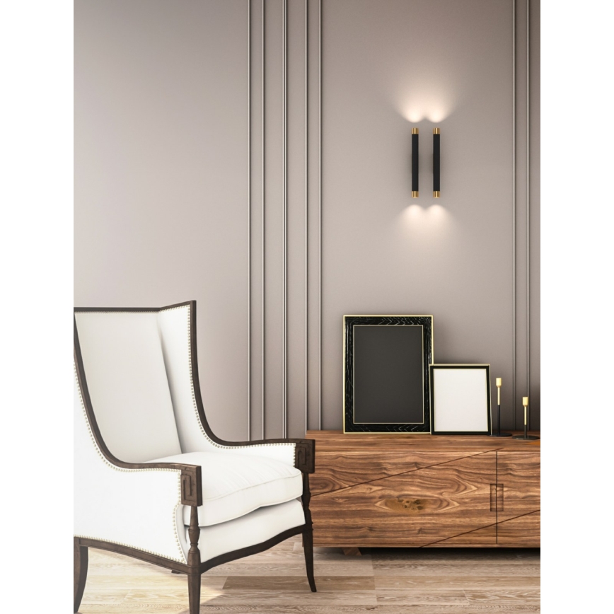 Open Design OR84573 - Zidno svjetlo Q 2xG9/3,5W/230V crno/zlatno