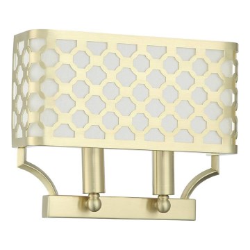 Open Design OR84603 - Zidna svjetiljka VERNO 2xE14/12W/230V mesing