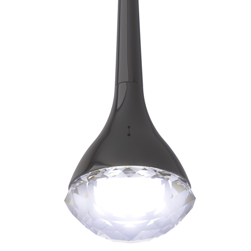 Open Design OR84795 - LED luster na sajli CRIMA LED/7W/230V crna