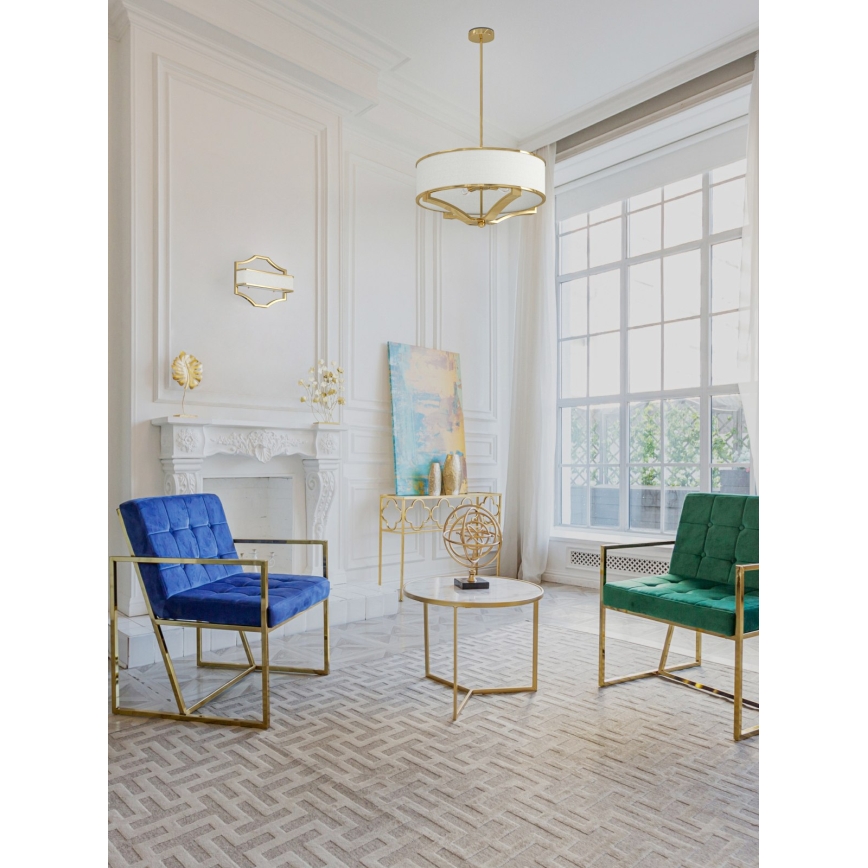 Open Design OR84825 - Visilica na štapu GERDO 4xE27/12W/230V zlatna/bijela