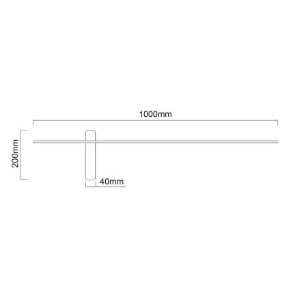 Open Design OR85051 - LED zidna svjetiljka BENE LED/10,5W/230V 100 cm crna