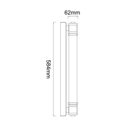Open Design OR85273 - LED osvjetljenje za kupaonsko ogledalo OMI LED/13W/230V 58 cm IP44 crno