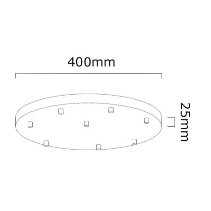 Open Design OR85334 - Luster na lanku ERO 8xG9/8W/230V zlatni