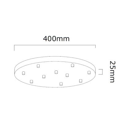 Open Design OR85372 - Ovjesni luster na sajli ERO 10xG9/8W/230V crni