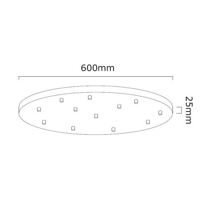 Open Design OR85402 - Luster na sajli ERO 12xG9/8W/230V crni