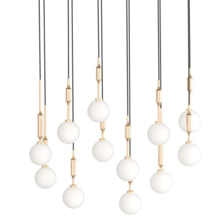 Open Design OR85457 - Luster na sajli ERO 12xG9/8W/230V zlatna