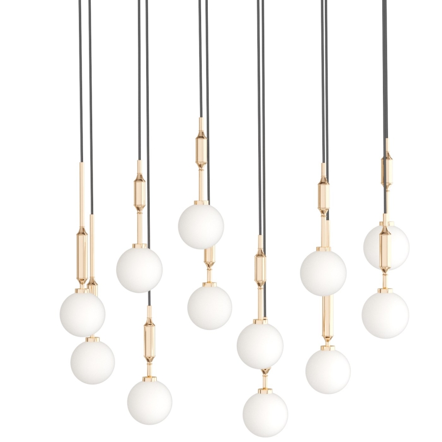 Open Design OR85457 - Luster na sajli ERO 12xG9/8W/230V zlatna