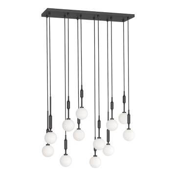 Open Design OR85464 - Crni luster na sajli ERO 12xG9/8W/230V