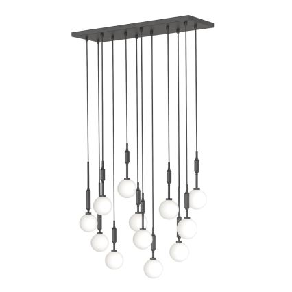 Open Design OR85464 - Crni luster na sajli ERO 12xG9/8W/230V
