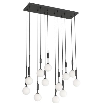 Open Design OR85464 - Crni luster na sajli ERO 12xG9/8W/230V