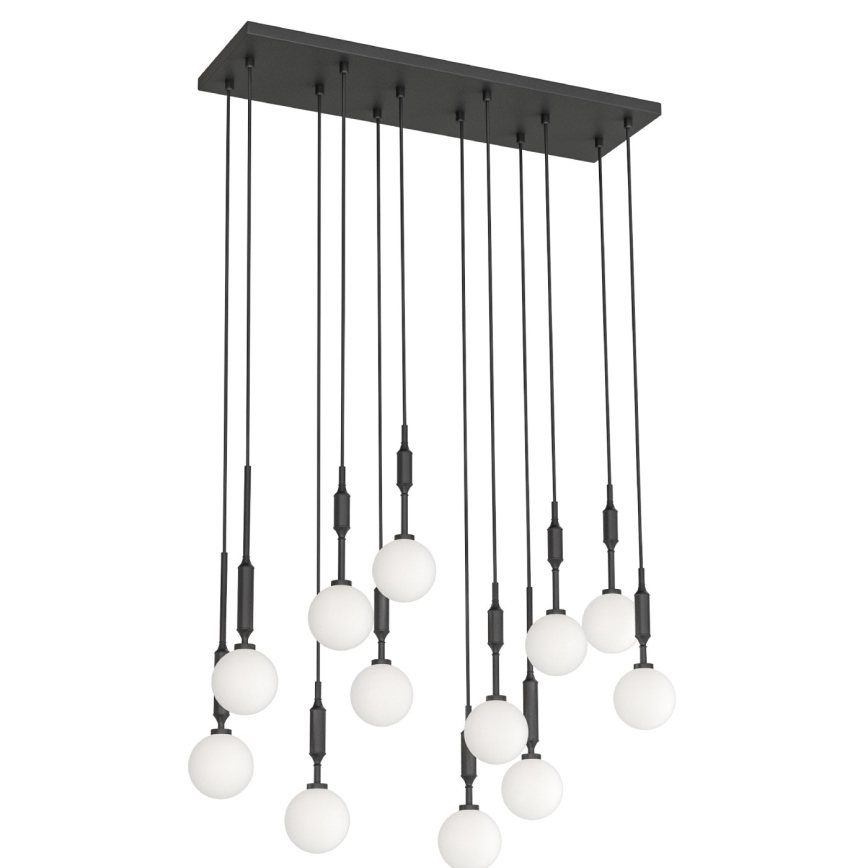 Open Design OR85464 - Crni luster na sajli ERO 12xG9/8W/230V