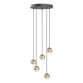 Open Design OR85518 - LED luster na sajli BOLICINA 5xLED/5W/230V zlatna/crna